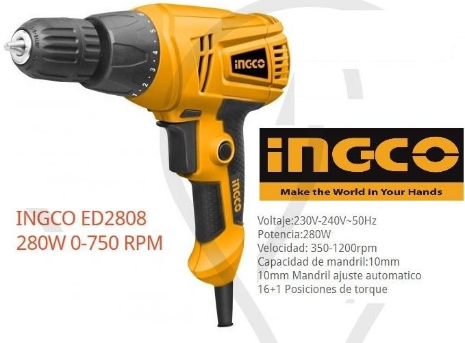 Máy khoan vặn vít cầm tay 10mm 280W INGCO ED2808