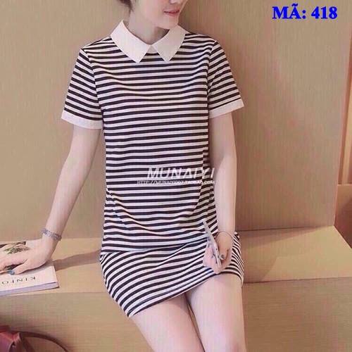 (SIÊU SELL) [HCM]ĐẦM SUÔNG SỌC SIÊU DỄ THƯƠNG - 418