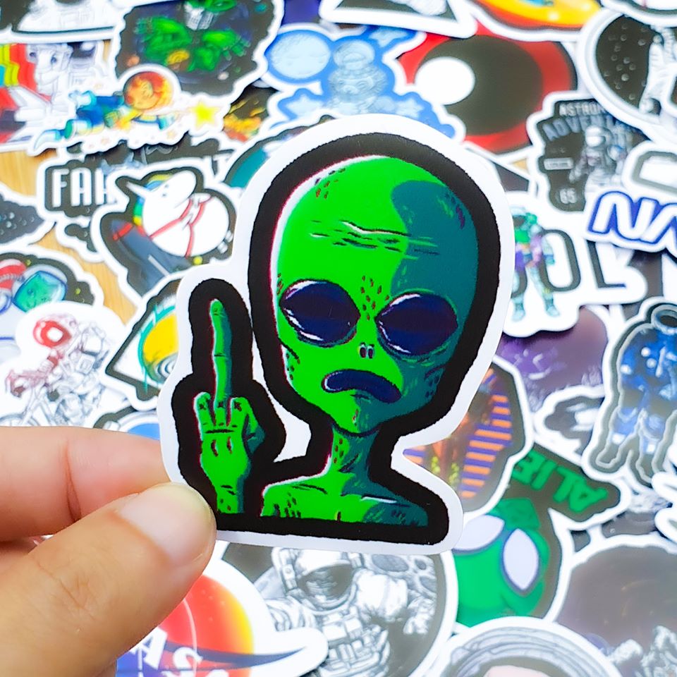 Bộ hình dán GALACTIC - NASA - Phi Hành Gia sticker chống nước cao cấp, không bay màu