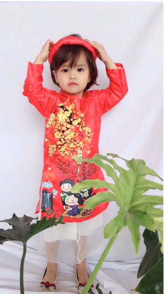 [HCM]Set bộ bé gái - Áo dài Tết bé gái