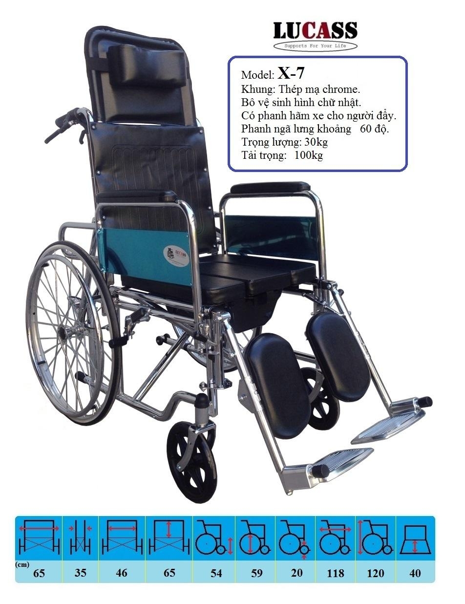 Xe Lăn Ngả Cao Cấp Lucass X7