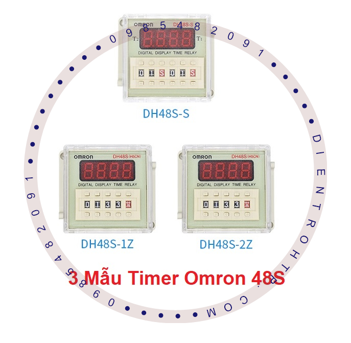 Timer Omron DH48SS , rơ le thời gian hẹn giờ tự động - CÓ ĐẾ