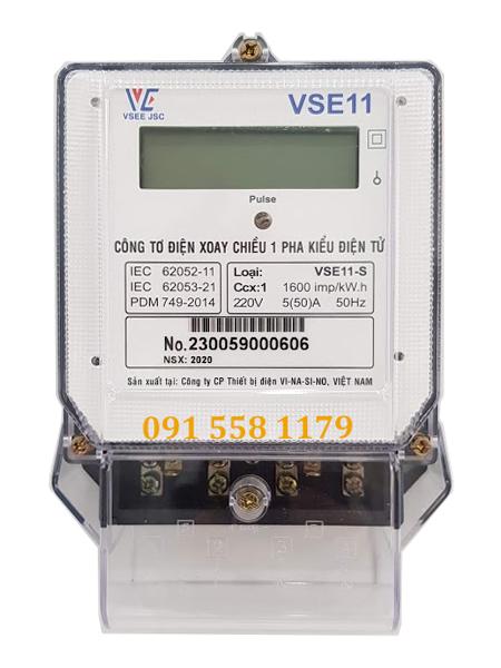 Công tơ điện tử 1 pha Vinasino VSE11-S, 5(50)