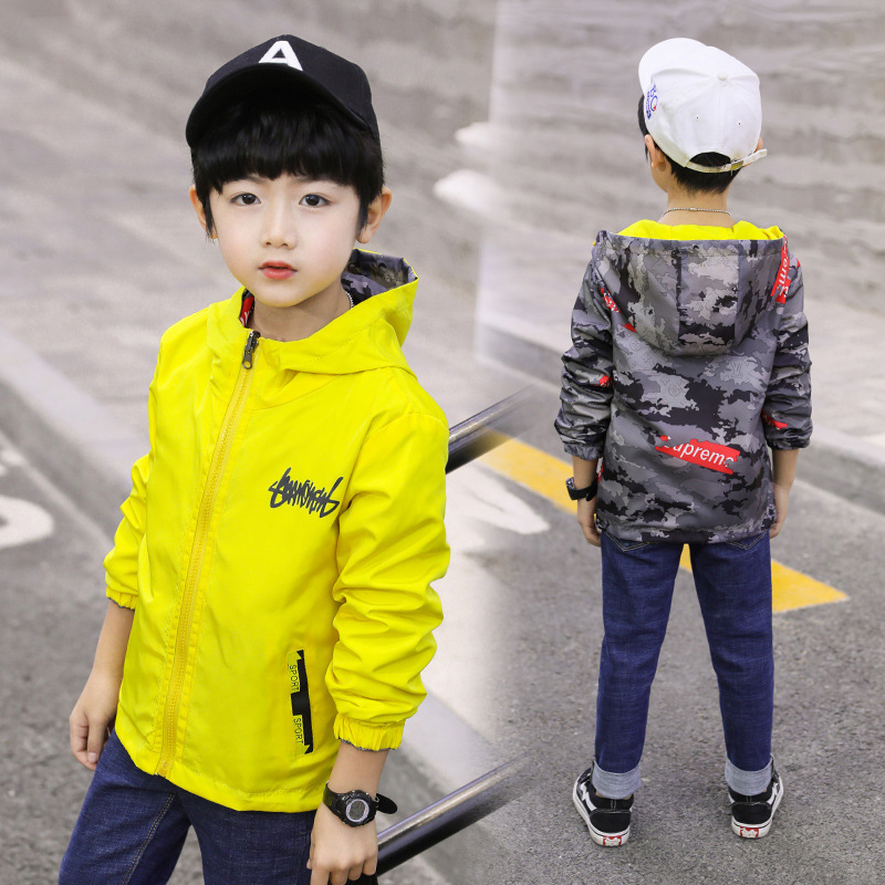 [HCM]Áo khoác bé trai TrueKids áo khoác bé trai hai mặt chất kaki dù