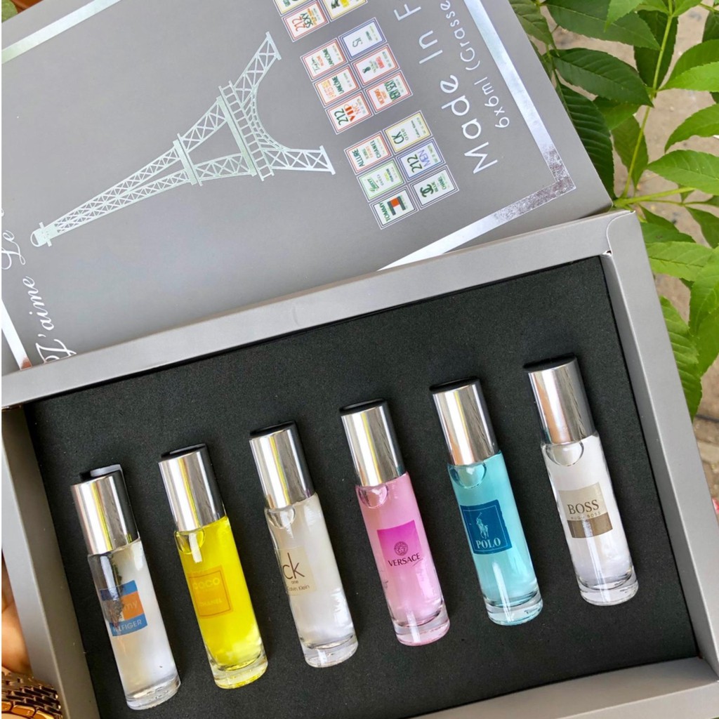 Set 6 Chai Nước Hoa Pháp dạng lăn 20ml/chai