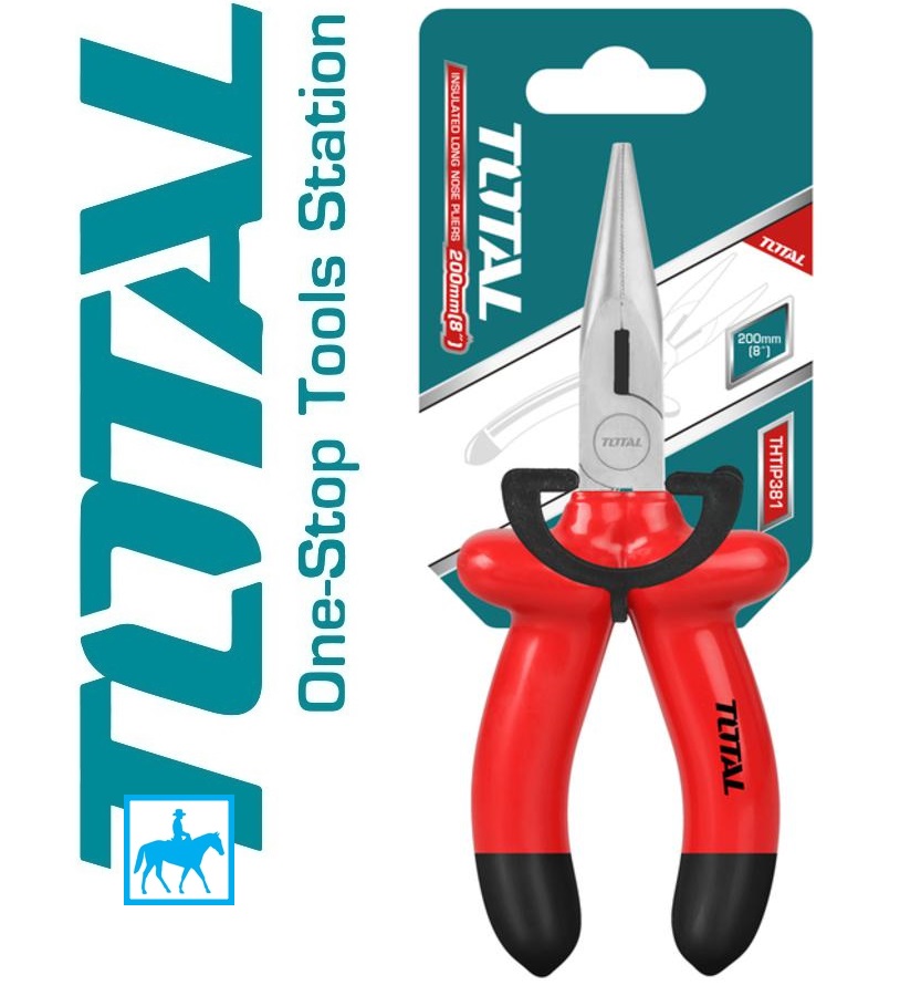 Kìm Điện Mỏ Dài Cách Điện 8inch 200mm TOTAL THTIP381