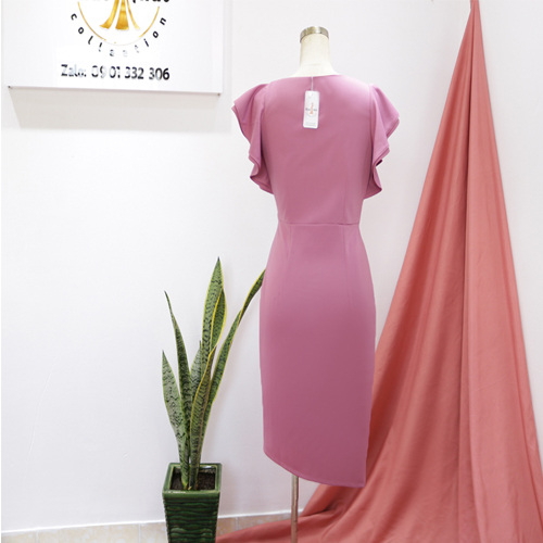 Đầm công sở xếp li cao cấp