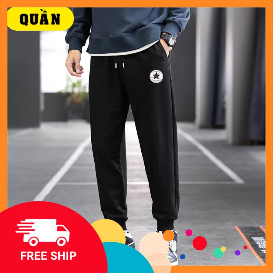 [ Deal Độc Quyền ] Quần Jogger Thể Thao Nỉ Nam Cạp Chun Bo Ống Họa Tiết Ngôi Sao Phong Cách Trẻ Trung Thời Trang NTD MEN QUAN 058