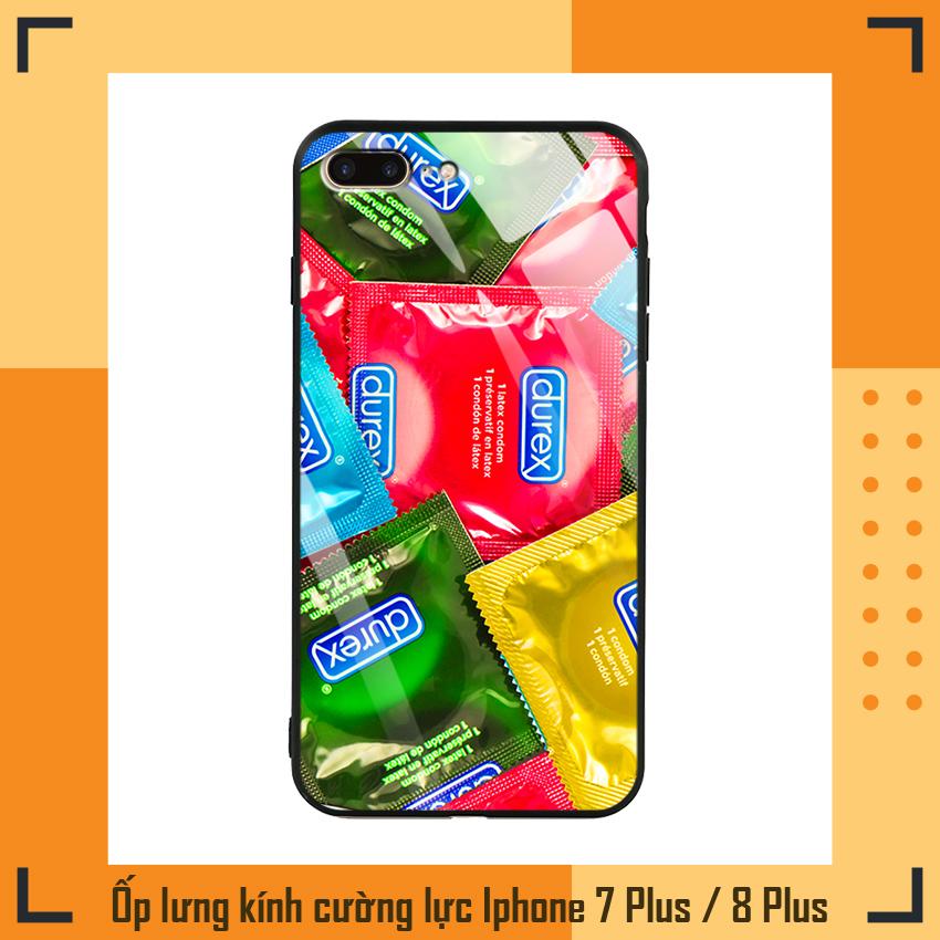 Ốp Lưng Iphone 7 Plus / 8 Plus - mặt Kính Cường Lực - 03004 7810 DUREX02