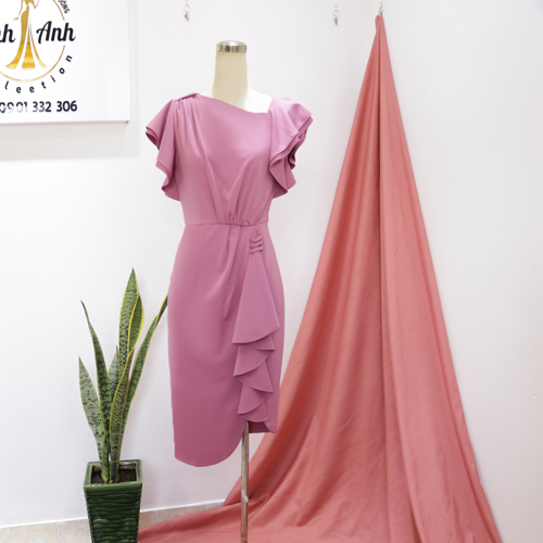 Đầm công sở xếp li cao cấp