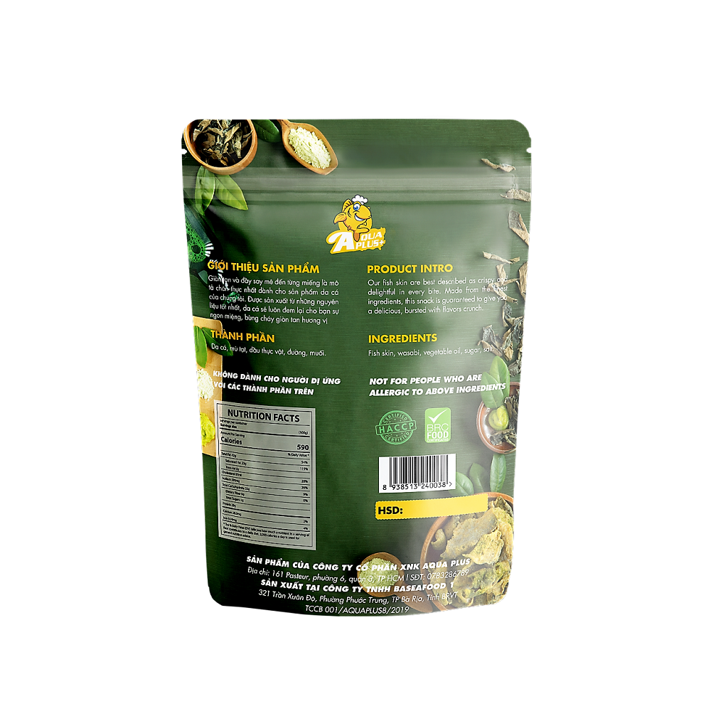 [HCM]Combo 3 vị Snack da cá Aqua Plus 50g