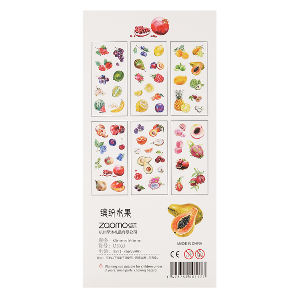 [HCM]Bộ 6 Tấm Sticker Dán Trang Trí - Trái Cây