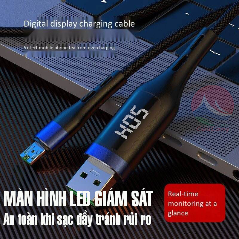 Cáp Sạc Tự Ngắt Hẹn Giờ 10h Thông Minh Chống Chai Pin Điện Thoại Màn Hình Led Điện Áp CuuLongstore