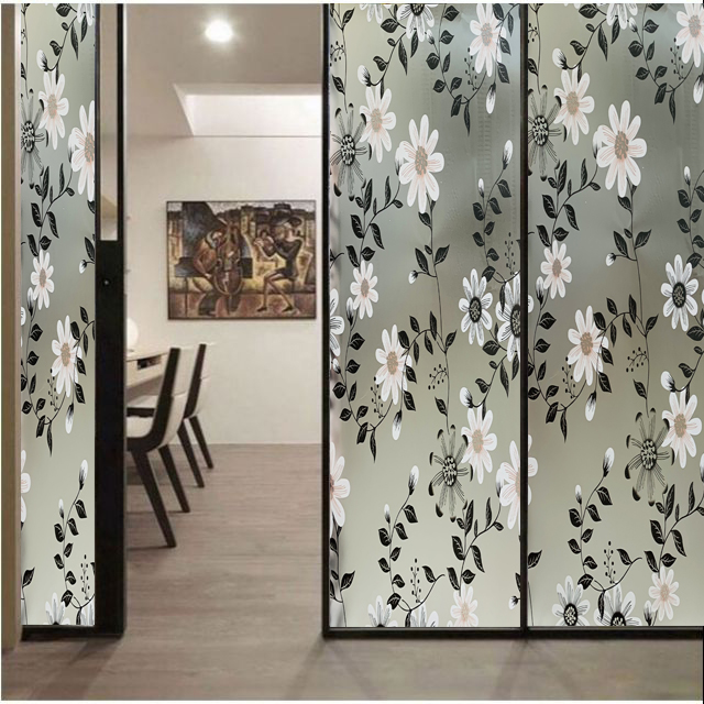 5M DECAL DÁN KÍNH MỜ HOA CÚC TRẮNG-DECAL DÁN CỬA KÍNH-CỬA SỔ-CHỐNG CHÓI-CHỐNG NẮNG DK54