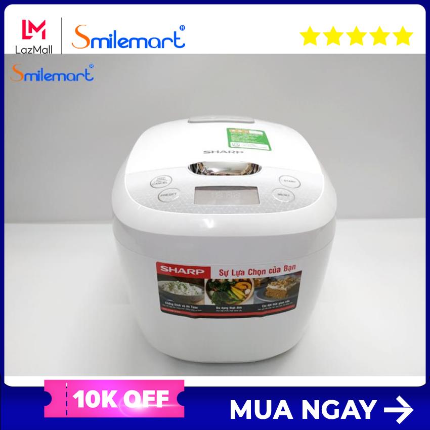 [BH chính hãng 12 tháng] Nồi Cơm Điện Tử Sharp KS-COM185EV-SL