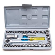 Do Nghe Sua Xe,Bộ Chìa Khóa Sửa Xe TPHCM, Bộ Khẩu Mở Siết Ốc Đa Năng 40 Chi Tiết - Làm Bằng Chất Liệu Thép Không Gỉ - Chắc Chắn, Dễ Sử Dụng. Nhập Khẩu