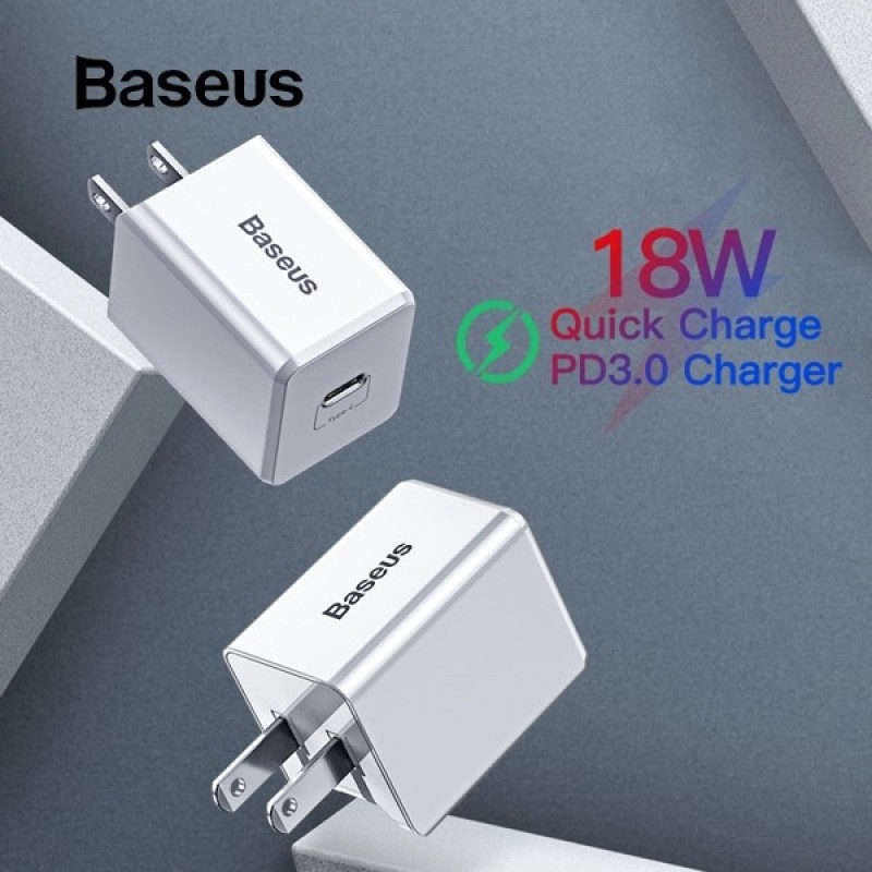 Giá Bộ sạc nhanh đa năng Baseus Traveler Series PD/ QC3.0 18W dùng cho iPhone (Combo Củ sạc PD + Cáp C to Ligntning )