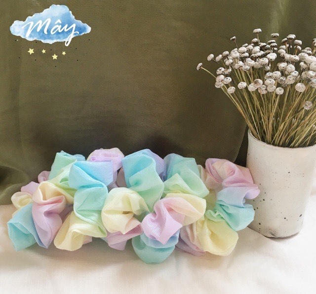 Dây cột tóc Scrunchies Sắc màu
