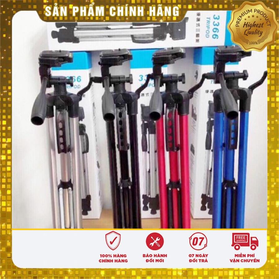 [HCM]Chân giá đỡ điện thoại/ipad/máy ảnh Tripod 3366 cao 150cm cao cấp