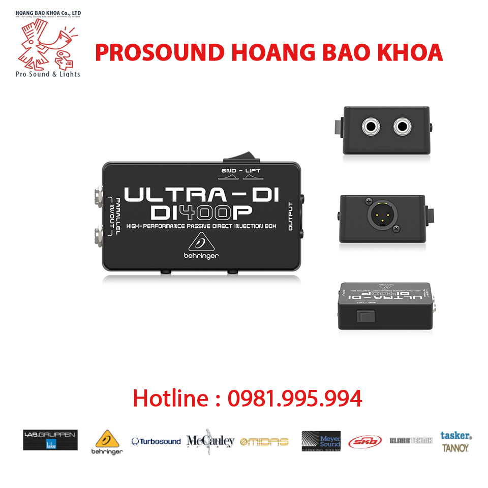 Bộ xử lý tín hiệu âm thanh Behringer - DI Boxes DI400P