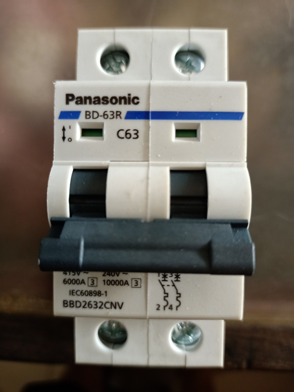 CẦU DAO TỰ ĐỘNG MCB 2 PHA PANASONIC 32A - 63A