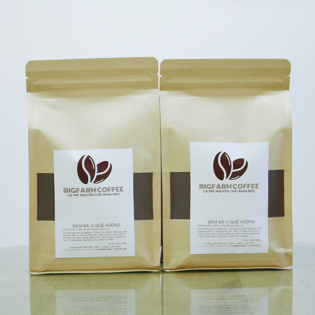 [ Rẻ vô dịch ] 1 Kg Cà phê mộc rang xay nguyên chất 100% giống ngon nhất Robusta, rang vừa, Dạng bột dùng pha phin