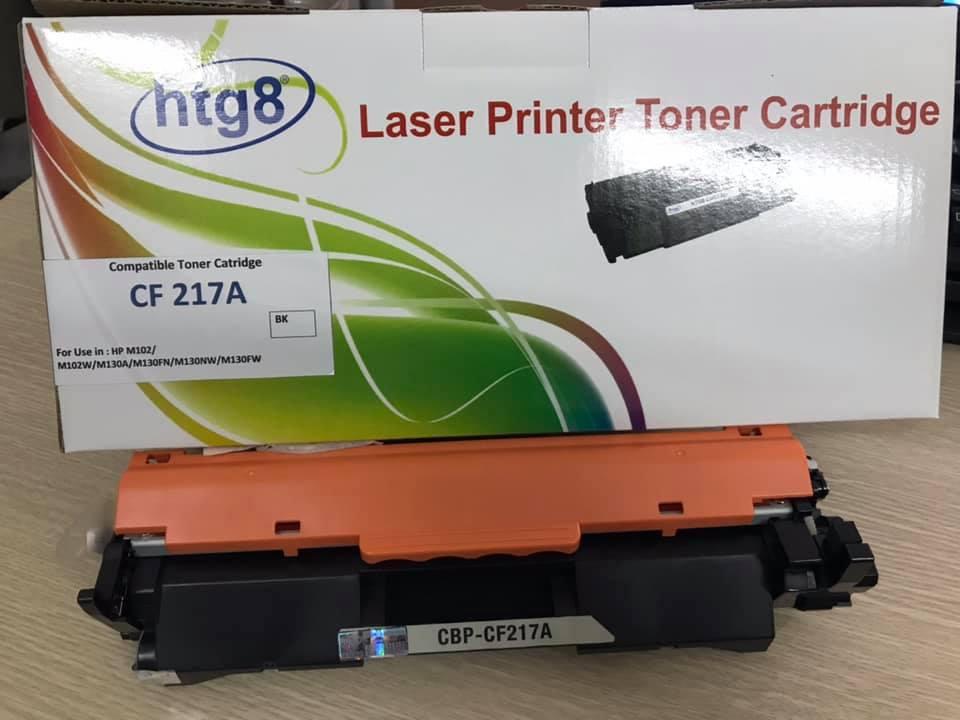 Hộp mực 17A  dùng cho máy in Hp  M102/M102W/m130A/M130FN/M130FW hiệu HTG8 loại có chip