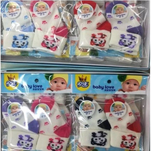 set 2 đôi tất sơ sinh cho bé yêu