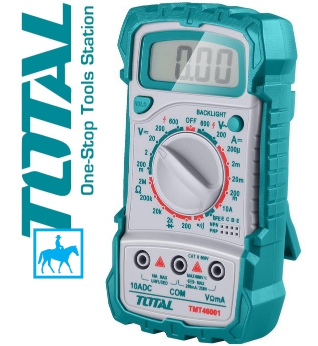 [HCM]Đồng Hồ Vạn Năng CATII 600V Digital Multimeter TOTAL TMT46001 DM200