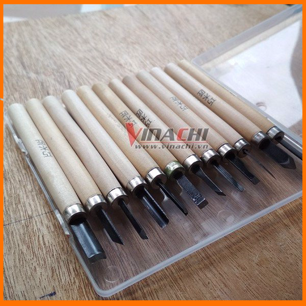 Bộ đục chạm khắc mini 12 món - bộ đục dùng để tiện khắc gỗ thủ công mỹ nghệ