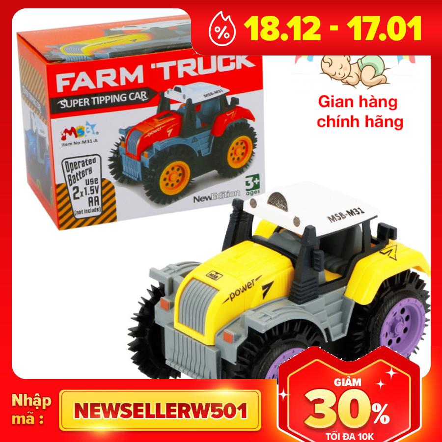 Đồ chơi cho bé xe tải nông trại  chạy pin, chạy khỏe, bền và đẹp (màu vàng)- KAVY