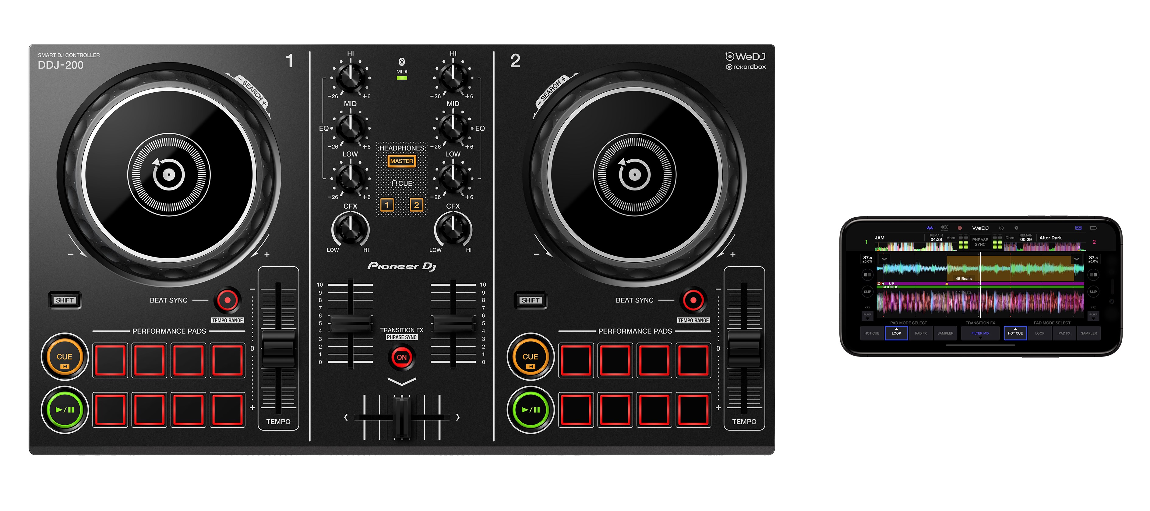 Bàn DJ Smart Controller DDJ-200 (Pioneer DJ) - Hàng Chính Hãng