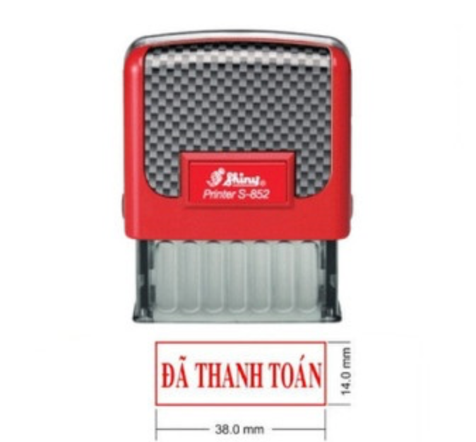 Con dấu liền mực Đã Thanh Toán