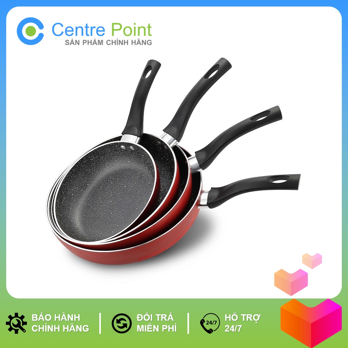 Chảo vân đá đáy từ Elmich Colosseum Y1 YL-3722 20cm / YL-3723 24cm / EL-3724 26cm / EL-3725 28cm