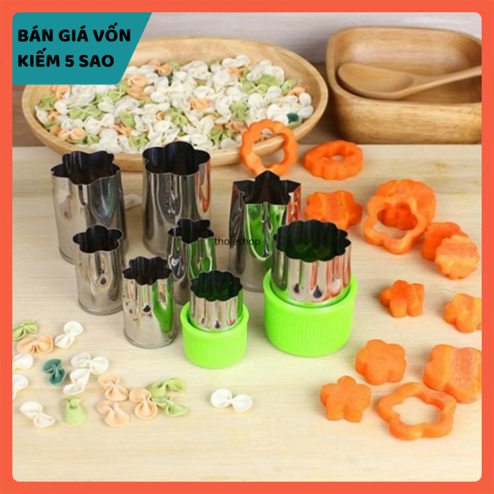 [HCM]Bộ dụng cụ cắt tỉa rau củ quả 8 món - Dụng cụ cắt tỉa hoa quả đa năng - Khuôn tạo hình rau củ quả [GIÁ VỐN]