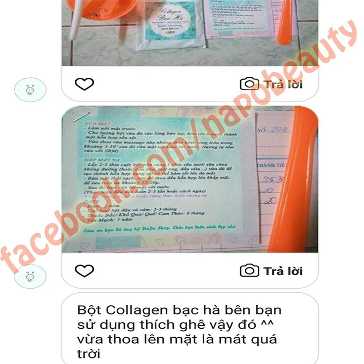 [HCM]Bột Collagen Bạc Hà 100 gram - Mờ Thâm Trắng Da