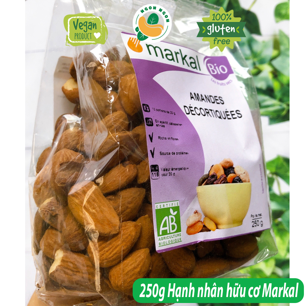 Hạnh nhân hữu cơ Markal 250g - Raw Organic Almonds