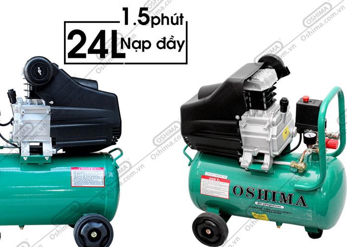 Máy nén khí trực tiếp oshima 24L nhanh