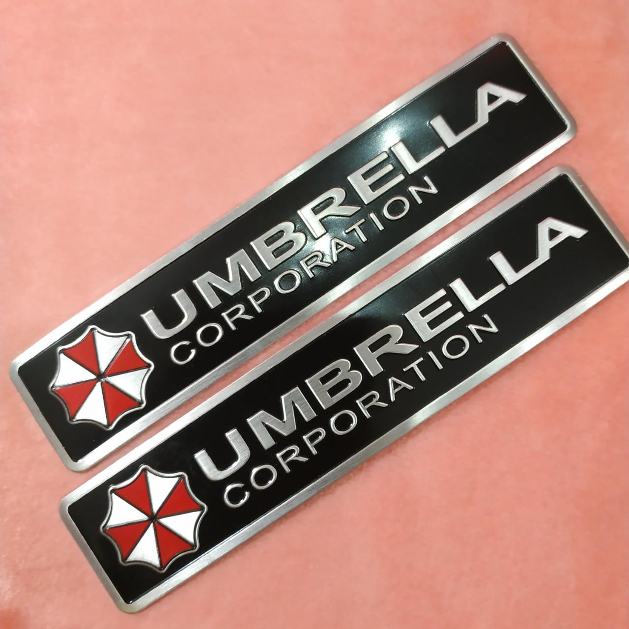 Tem nhôm dán xe Umbrella 12x2.6cm
