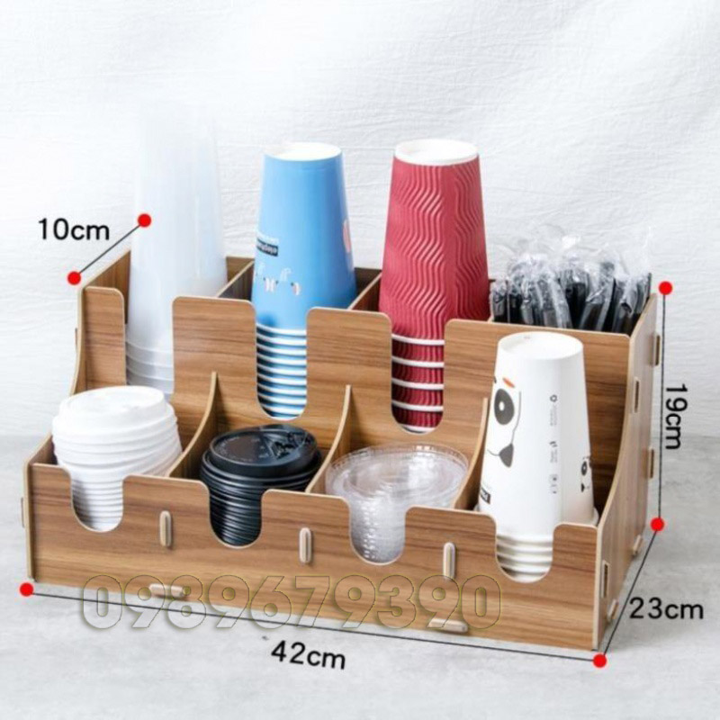Kệ Đựng Ly Nhựa Ống Hút Trà Sữa Cafe