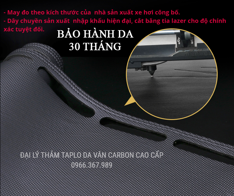 Thảm Taplo Da vân Carbon cao cấp xe MAZDA 2
