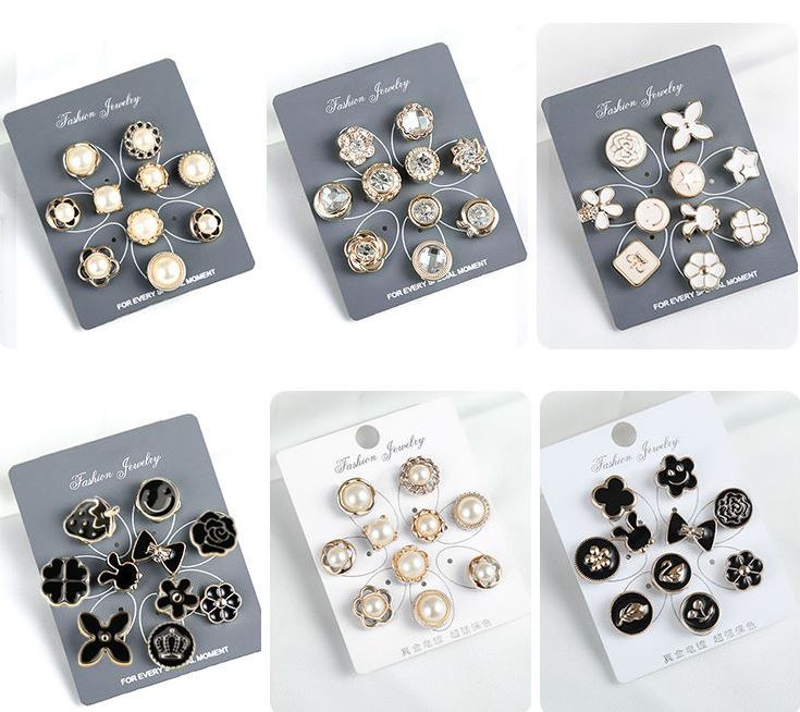 Set 10 nút cài áo mini dễ thương - Cài áo