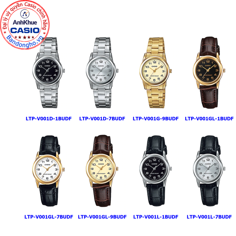Đồng hồ nữ Casio LTP-V001 ❤️ 𝐅𝐑𝐄𝐄𝐒𝐇𝐈𝐏 ❤️ Đồng hồ Casio chính hãng Anh Khuê đồng hồ đẹp giá rẻ chính hãng