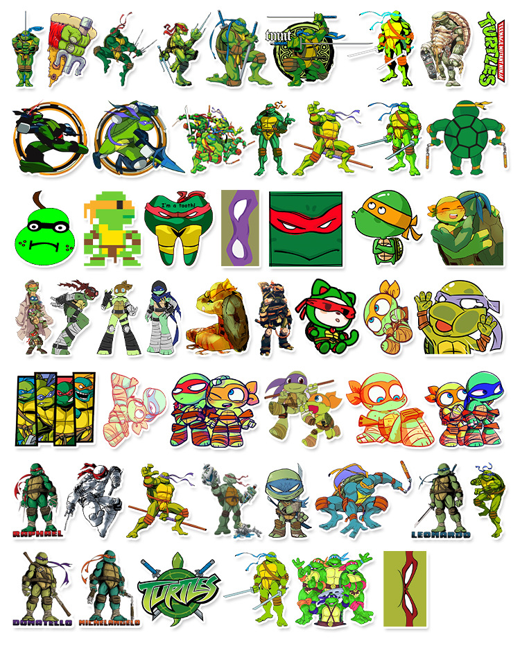 Bộ 52 Sticker Ninja rùa