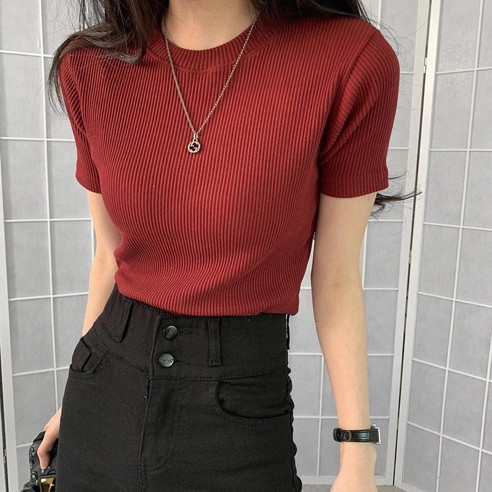 [HCM]ÁO THUN NỮ CỔ TRÒN
