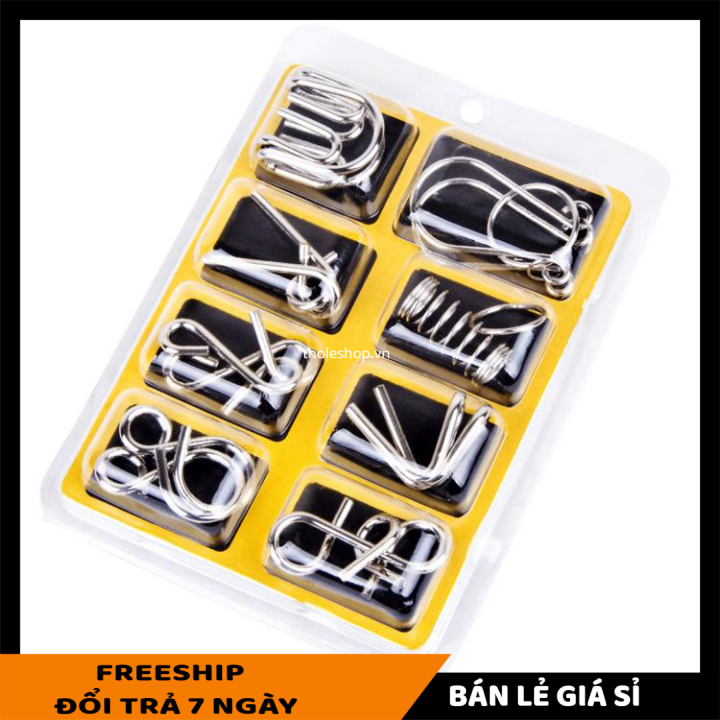 [HCM]Trò chơi trí tuệ Nhật Bản - Trò chơi trí tuệ - Trò chơi trí tuệ tháo lắp vòng sắt - Trò chơi rèn luyện trí não thông minh cho bé [LẺ GIÁ SỈ]