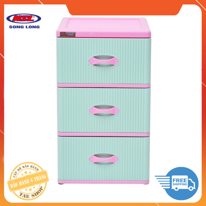 Tủ nhựa đựng quần áo, tủ Bé Sọc 3 Tầng Song Long