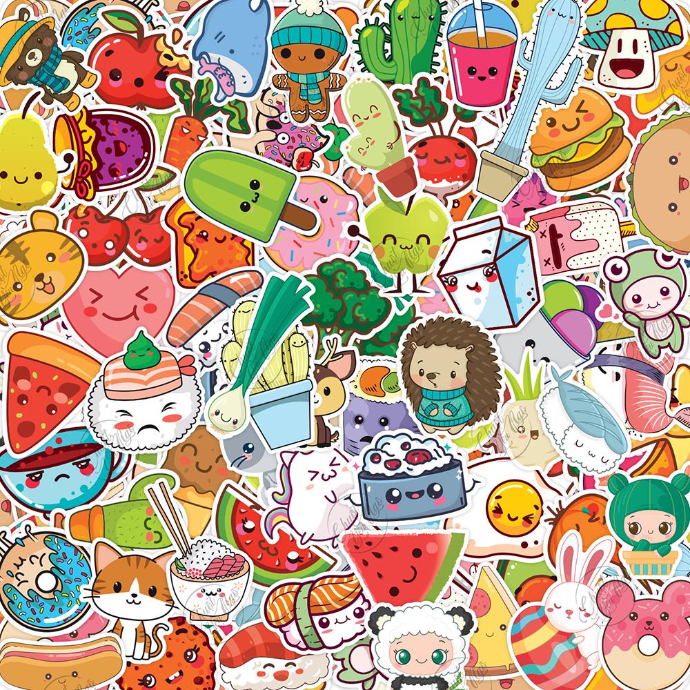 100 mẫu sticker hình dán Kawaii dễ thương