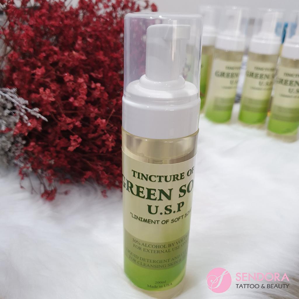 [HCM]Dung Dịch Vệ Sinh Xăm Green Soap pha sẵn 200ml