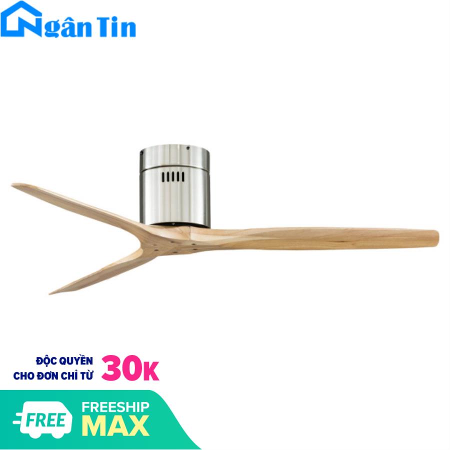 Quạt Trần 3 Cánh Gỗ Trang Trí Sảnh Phòng Khách Cao Cấp VF18 Ngân Tin (Tặng kèm remote điều khiển từ xa)